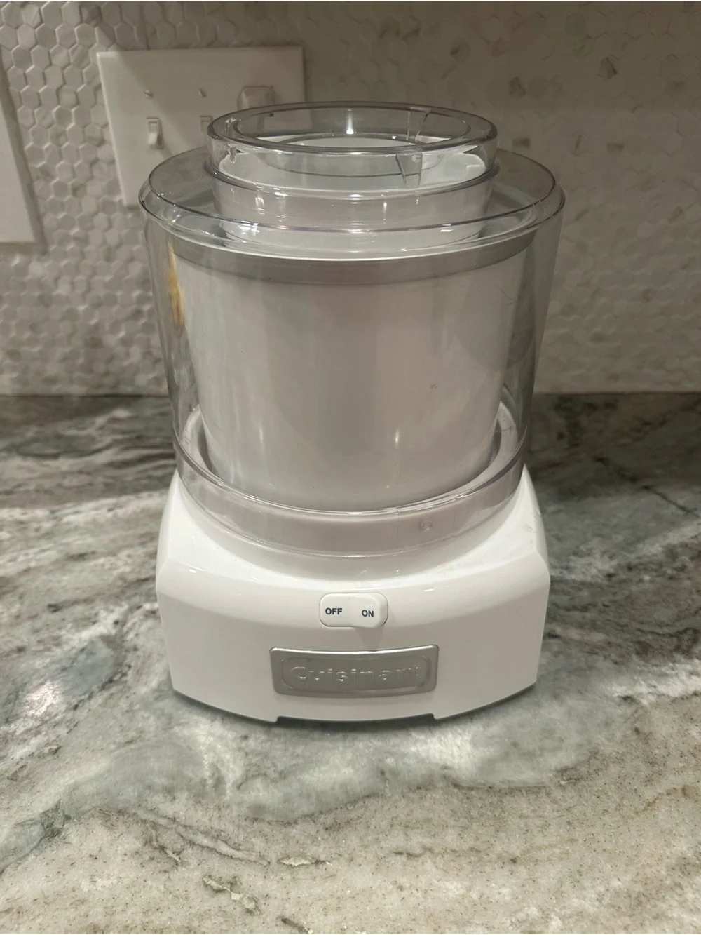 Cuisinart ICE-21 1.5 Quart Frozen Yogurt Ice Cream & Sorbet Maker White WORKS